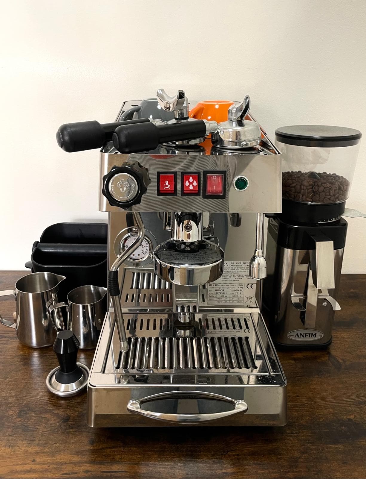 Latte Art Practice Space — Espresso Machine, Grinder, Beans & Milk Included cover